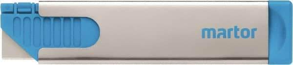 Martor USA - Retractable Utility Knife - 39mm Stainless Steel Blade, Blue Handle, 1 Blade Included - Apex Tool & Supply