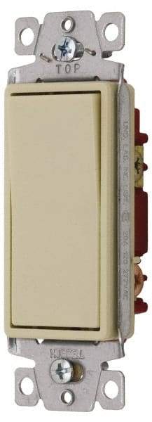 Hubbell Wiring Device-Kellems - 1 Pole, 120 to 277 VAC, 20 Amp, Commercial Grade, Rocker, Wall and Dimmer Light Switch - Apex Tool & Supply