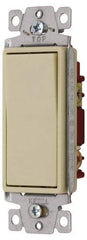 Hubbell Wiring Device-Kellems - 1 Pole, 120 to 277 VAC, 20 Amp, Commercial Grade, Rocker, Wall and Dimmer Light Switch - Apex Tool & Supply