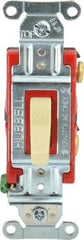Hubbell Wiring Device-Kellems - 1 Pole, 120 to 277 VAC, 20 Amp, Industrial Grade, Toggle, Wall and Dimmer Light Switch - 1-5/16 Inch Wide x 4-1/16 Inch High - Apex Tool & Supply