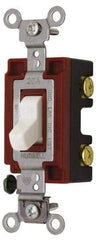 Hubbell Wiring Device-Kellems - 2 Pole, 120 to 277 VAC, 20 Amp, Industrial Grade, Toggle, Wall and Dimmer Light Switch - 1-5/16 Inch Wide x 4-1/16 Inch High - Apex Tool & Supply