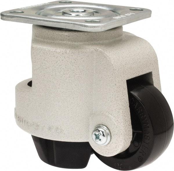 Sunnex - 1-1/4" Wide, Nylon Swivel Caster - 1,000 Lb Capacity, Top Plate Mount, 3.74" x 3.74" Plate, Ball Bearing - Apex Tool & Supply