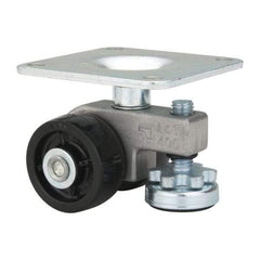 Sunnex - 13/16" Wide, Nylon Swivel Caster - 400 Lb Capacity, Top Plate Mount, 3.54" x 3.54" Plate, Ball Bearing - Apex Tool & Supply