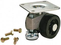 Sunnex - 1" Wide, Nylon Swivel Caster - 800 Lb Capacity, Top Plate Mount, 3.54" x 3.54" Plate, Ball Bearing - Apex Tool & Supply