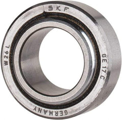 SKF - 17mm Bore Diam, 5,040 Lb Dynamic Capacity, Spherical Plain Bearing - 12,600 Lb Static Load Capacity - Apex Tool & Supply