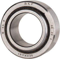 SKF - 20mm Bore Diam, 7,088 Lb Dynamic Capacity, Spherical Plain Bearing - 17,550 Lb Static Load Capacity - Apex Tool & Supply
