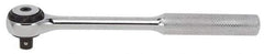 Proto - 3/8" Drive Round Head Standard Ratchet - Chrome Finish, 7-3/8" OAL, 72 Gear Teeth, Standard Knurled Handle, Standard Head - Apex Tool & Supply