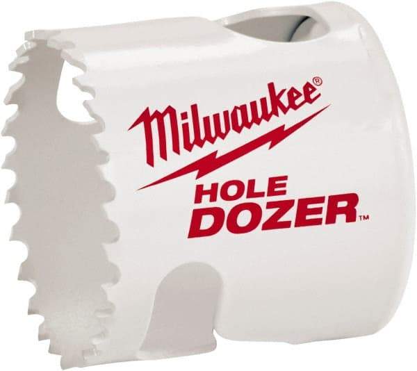 Milwaukee Tool - 1-5/8" Diam, 1-1/2" Cutting Depth, Hole Saw - Bi-Metal Saw, Toothed Edge - Apex Tool & Supply