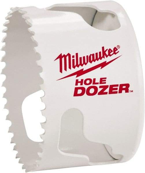 Milwaukee Tool - 2-1/8" Diam, 1-1/2" Cutting Depth, Hole Saw - Bi-Metal Saw, Toothed Edge - Apex Tool & Supply