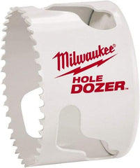 Milwaukee Tool - 2-1/8" Diam, 1-1/2" Cutting Depth, Hole Saw - Bi-Metal Saw, Toothed Edge - Apex Tool & Supply