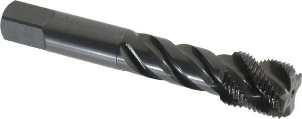 OSG - 3/4-16 UNF 4 Flute 3B Bottoming Spiral Flute Tap - Vanadium High Speed Steel, Oxide Finish, 4-1/4" OAL, Right Hand Flute, Right Hand Thread, H3 - Apex Tool & Supply