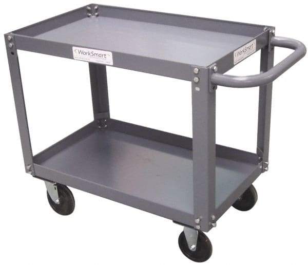 Value Collection - 1,200 Lb Capacity, 18" Wide x 30" Long x 27" High Service Cart - 2 Shelf, Steel - Apex Tool & Supply