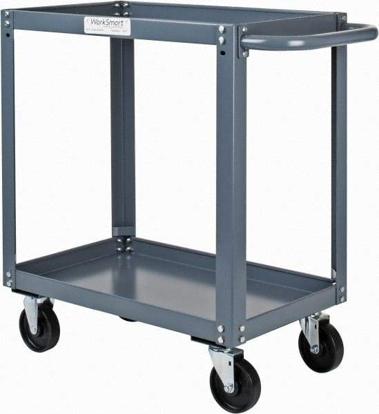 Value Collection - 1,000 Lb Capacity, 18" Wide x 30" Long x 34-5/8" High Service Cart - 2 Shelf, Steel - Apex Tool & Supply