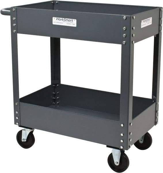 Value Collection - 1,200 Lb Capacity, 18" Wide x 30" Long x 34-5/8" High Service Cart - 2 Shelf, Steel - Apex Tool & Supply