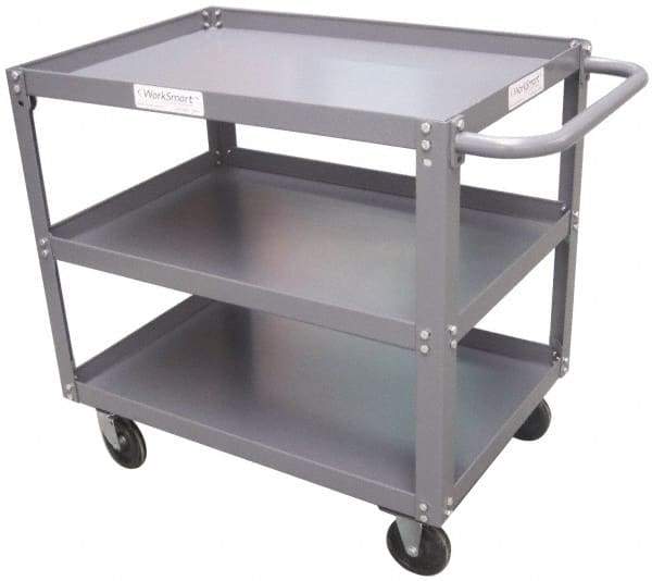 Value Collection - 1,200 Lb Capacity, 18" Wide x 36" Long x 34-5/8" High Service Cart - 3 Shelf, Steel - Apex Tool & Supply