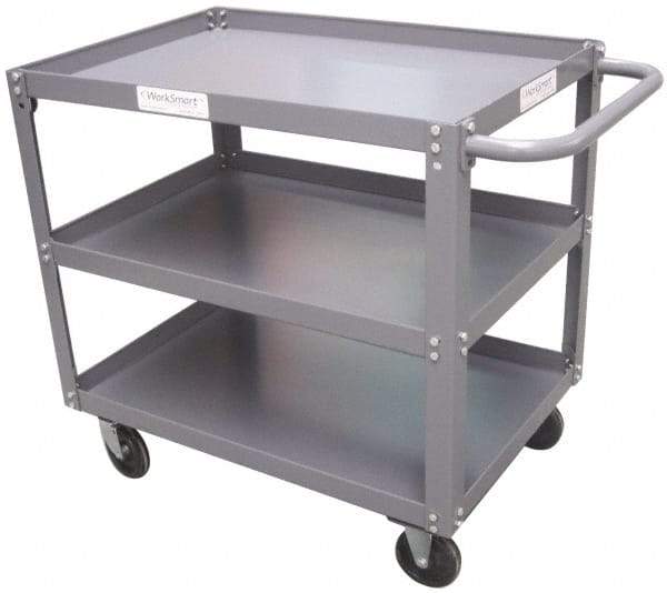 Value Collection - 1,200 Lb Capacity, 24" Wide x 48" Long x 34-5/8" High Service Cart - 3 Shelf, Steel - Apex Tool & Supply