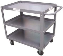Value Collection - 1,200 Lb Capacity, 24" Wide x 48" Long x 34-5/8" High Service Cart - 3 Shelf, Steel - Apex Tool & Supply