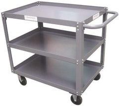 Value Collection - 1,200 Lb Capacity, 18" Wide x 36" Long x 34-5/8" High Service Cart - 3 Shelf, Steel - Apex Tool & Supply