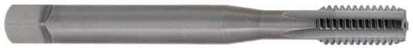 OSG - M4x0.70 Metric Coarse 6H 4 Flute Bright Finish Solid Carbide Straight Flute Machine Tap - Plug, Right Hand Thread, 2-1/8" OAL, 3/4" Thread Length, D4 Limit, Oversize - Apex Tool & Supply