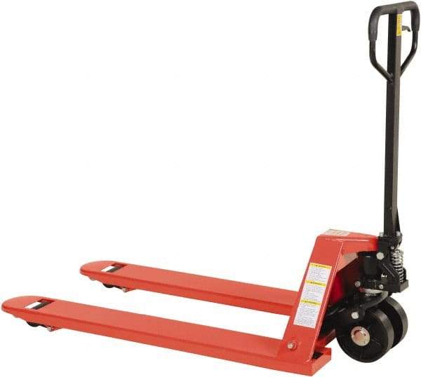 Vestil - 5,500 Lb Capacity, 7-3/4" Lift Economy Pallet Truck - 2-7/8" Min Lift Height, 48" Fork Length x 27" Fork Width, 27" Overall Width - Apex Tool & Supply
