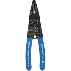 Imperial - 10 to 22 AWG Capacity Wire Stripper/Cutter/Crimper - 7-1/2" OAL, Hardened Steel with Cushion Grip Handle - Apex Tool & Supply
