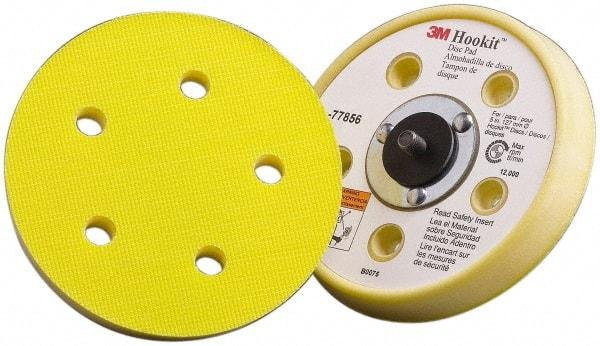 3M - 5" Diam Hook & Loop Disc Backing Pad - Soft Density, 12,000 RPM - Apex Tool & Supply