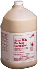 3M - 1 Gal Rubbing Compound - Grade Extra Fine, 1,000 Grit, Tan, For Heavy Cutting, Use on Removing Automotive Paint Scratches - Apex Tool & Supply
