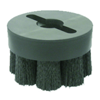 10" Diameter - Shell-Mill Holder Crimped Filament Disc Brush - 0.026/120 Grit - Apex Tool & Supply