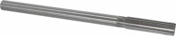 Made in USA - 0.628" High Speed Steel 8 Flute Chucking Reamer - Straight Flute, 0.5615" Straight Shank, 2-1/4" Flute Length, 9" OAL - Apex Tool & Supply
