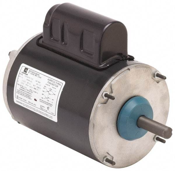 US Motors - 1 hp, TEAO Enclosure, Auto Thermal Protection, 1,725 RPM, 115/230 Volt, 60 Hz, Industrial Electric AC/DC Motor - Size 56 Frame, Cradle Mount, 1 Speed, Ball Bearings, 10.3/5.15 Full Load Amps, B Class Insulation, Reversible - Apex Tool & Supply
