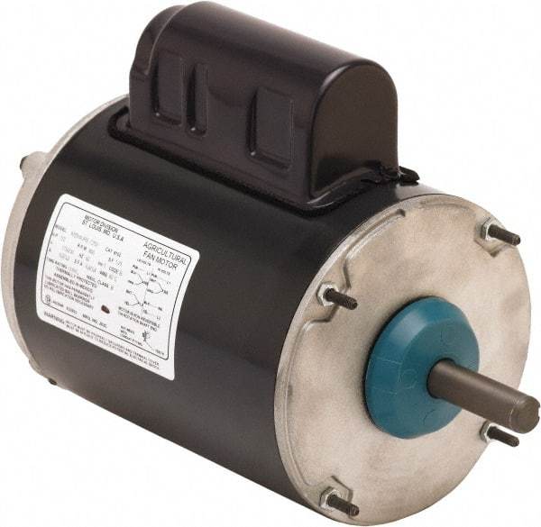 US Motors - 1/3 hp, TEAO Enclosure, Auto Thermal Protection, 1,700 RPM, 115/230 Volt, 60 Hz, Industrial Electric AC/DC Motor - Size 48 Frame, Resilient Mount, 1 Speed, Ball Bearings, 3.8/1.9 Full Load Amps, B Class Insulation, CW Drive End Rev - Apex Tool & Supply