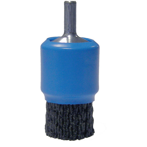 1″ Dia FME-Compliant Black Nylox End Brush, .055/80CG Crimped Fill - Apex Tool & Supply