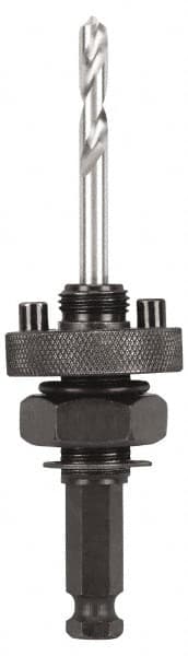 Milwaukee Tool - 1-1/4" to 6" Hole Diam, 1/2" Min Chuck, Hole Cutting Tool Arbor - Apex Tool & Supply