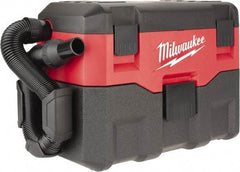 Milwaukee Tool - 2 Gal Plastic Tank, Battery Powered Portable Wet/Dry Vacuum - 18 Volt, 6' Hose Fitting, Cordless, Cleanstream Washable Wet/Dry, Accessories Included - Apex Tool & Supply