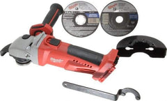 Milwaukee Tool - 4-1/2" Wheel Diam, 8,000 RPM, Cordless Cutoff & Cutoff-Grinder Tool - Right Angle Handle - Apex Tool & Supply
