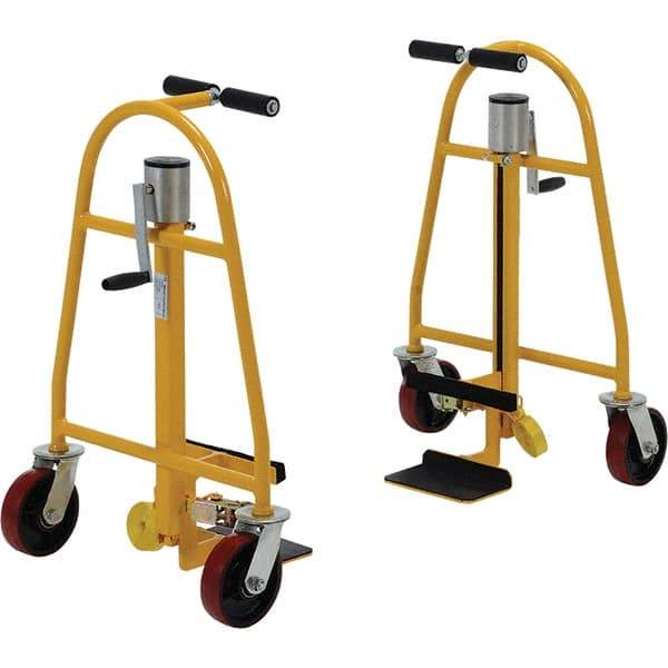 Vestil - 1,300 Lb Capacity 15" OAH Crate Mover - Steel, Polyurethane Wheels - Apex Tool & Supply