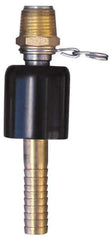 SuperKlean - 1/2 NPT x 1/2" Hose Barb, Ball Type Swivel Hose Adapter - Brass & Stainless Steel - Apex Tool & Supply