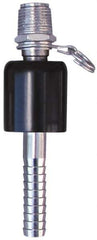SuperKlean - NPT x 1/2" Hose Barb, Ball Type Swivel Hose Adapter - Stainless Steel - Apex Tool & Supply