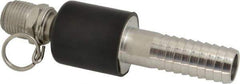 SuperKlean - NPT x 3/4" Hose Barb, Ball Type Swivel Hose Adapter - Stainless Steel - Apex Tool & Supply