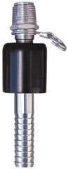 SuperKlean - NPT x 5/8" Hose Barb, Ball Type Swivel Hose Adapter - Stainless Steel - Apex Tool & Supply