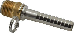 SuperKlean - 1/2 NPT x 1/2" Hose Barb, Swivel Hose Adapter - Brass & Stainless Steel - Apex Tool & Supply