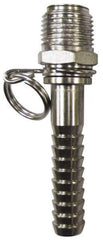 SuperKlean - NPT x 1/2" Hose Barb, Swivel Hose Adapter - Stainless Steel - Apex Tool & Supply