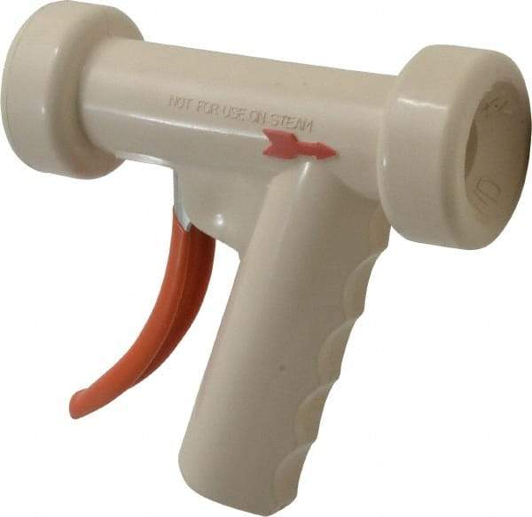SuperKlean - Insulated, Aluminum Pistol Grip Spray Nozzle for 1/2" Pipe - White, 1/2 NPT - Apex Tool & Supply