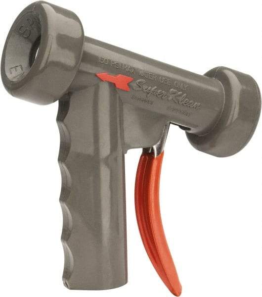 SuperKlean - Insulated, Stainless Steel Pistol Grip Spray Nozzle for 1/2" Pipe - Gray, 1/2 NPT - Apex Tool & Supply