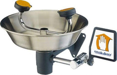PRO-SAFE - Wall Mount, Stainless Steel Bowl, Eye & Face Wash Station - 1/2" Inlet, 30 psi Flow, 3 GPM Flow Rate - Apex Tool & Supply