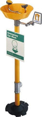 PRO-SAFE - Pedestal Mount, Plastic Bowl, Eye & Face Wash Station - 1/2" Inlet, 30 psi Flow, 3 GPM Flow Rate - Apex Tool & Supply