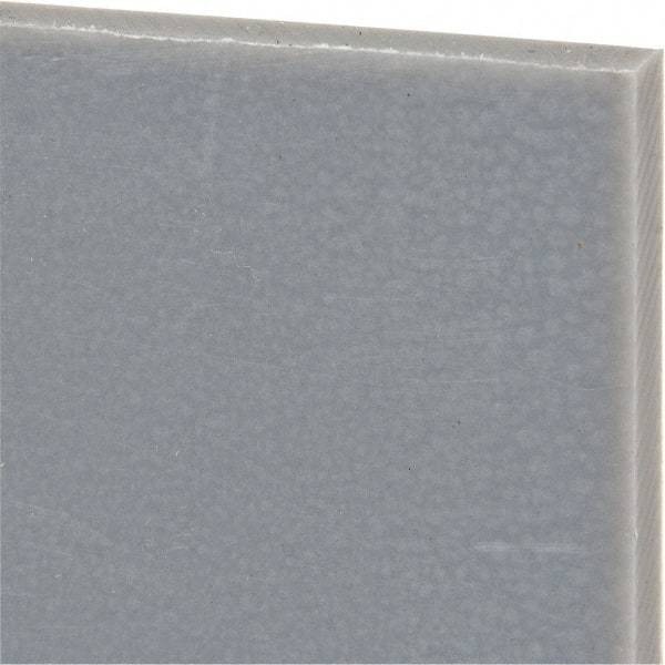 Made in USA - 1/4" Thick x 12" Wide x 2' Long, Polyethylene (UHMW) Sheet - Black, Oil-Filled Grade - Apex Tool & Supply