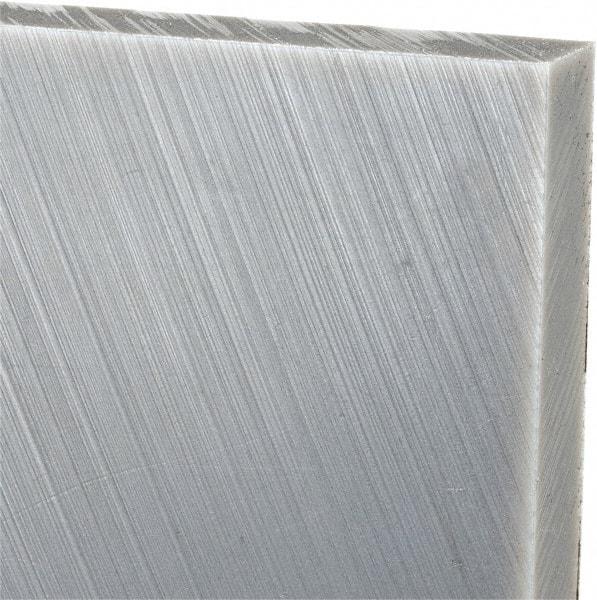 Made in USA - 1/2" Thick x 24" Wide x 3' Long, Polyethylene (UHMW) Sheet - Gray, Oil-Filled Grade - Apex Tool & Supply