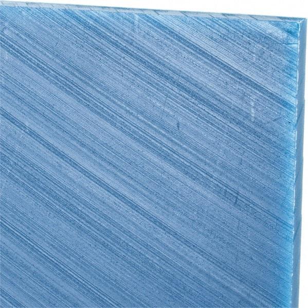 Made in USA - 1/4" Thick x 12" Wide x 1' Long, Polyethylene (UHMW) Sheet - Blue, Glass-Filled Grade - Apex Tool & Supply