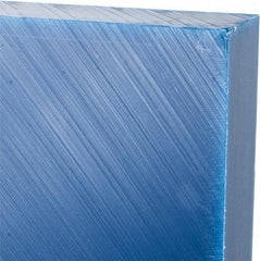 Made in USA - 1" Thick x 12" Wide x 1' Long, Polyethylene (UHMW) Sheet - Blue, Glass-Filled Grade - Apex Tool & Supply